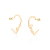 Brinco meia argola love folheado a ouro - comprar online