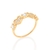Anel skinny corações Rommanel folheado a ouro com zircônias - comprar online