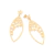 Maxi brinco flores Rommanel folheado a ouro - comprar online