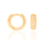 Brinco argola folheado a ouro com zirconia branco - comprar online