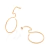 Brinco rommanel meia argola abstrato folheado a ouro Cód. 527011 - comprar online