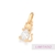 Pingente gato rommanel folheado a ouro com zircônia Branco Cód. 542464