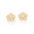Brinco flor rommanel folheado a ouro com zircônias Branco Cód. 526918
