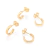 Kit brinco meia argolas Rommanel folheado a ouro - comprar online