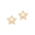 Brinco estrela rommanel folheado a ouro com zircônias Branco Cód. 526595