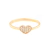 Anel skinny ring rommanel folheado a ouro com coração e zircônias - comprar online