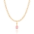 Berloque retangular rommanel folheado a ouro com cristal - tam.único 542435 - comprar online