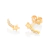 Brinco Rommanel infantil estrela cadente folheado a ouro - comprar online