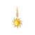 Berloque rommanel sol folheado a ouro com cristal - tam.único 542362