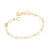 Pulseira Rommanel folheada a ouro infantil com bolas e pérolas - tam.14 550883