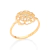 Anel Rommanel Botao folheado a ouro com zircônias - comprar online