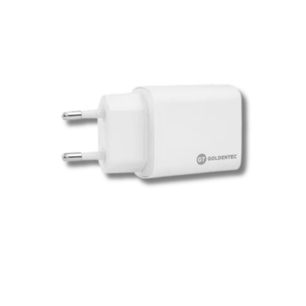 Carregador Fast Charge USB-C 18W + USB 3.0 18W Bivolt Branco