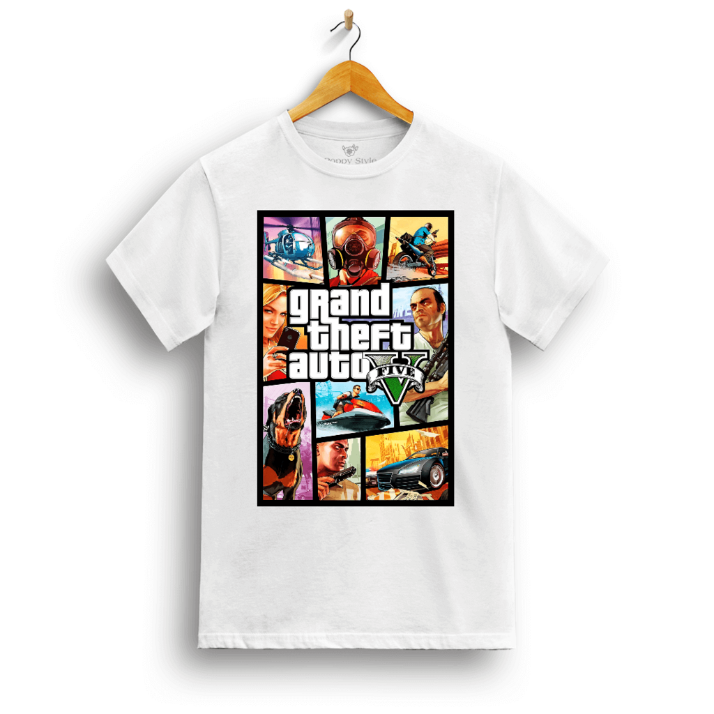 Camiseta Premium Feminina Branca de mangas GTA De Volta Para o