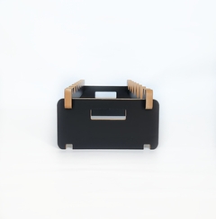 Vinoteca Apilable para 6 Botellas - Elegante Diseño en MDF Negro Mate - comprar online