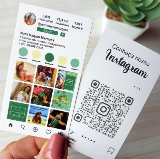 cartao feed instagram personalizado 9x5cm