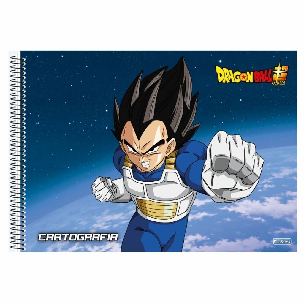 Caderno cartografia e desenho dragon ball super goku black vs beerus sao  domingos