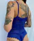Body Donatela - Renda Elegance - Azul Bic na internet