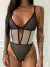 Body Kardashian - Body de Alcinha em Tule - Branco/Preto/Nude - Soe Le Marché