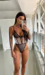 Imagem do Body Kardashian - Body de Alcinha em Tule - Branco/Preto/Nude