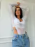 Imagem do Body London - Manga Longa Super Cavado Renda Bell - Branco