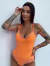 Body Low - Alcinha Tecido Canelado - Laranja Neon - comprar online