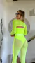 Body Snake - Recortes Ousados Mangas Removíveis - Amarelo Neon - loja online