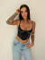 Cropped Becky - Alcinha com Costura Invertida em Branco - Preto na internet