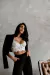 Cropped Isabel - Alcinha com Aro com Recorte nas Costas - Branco - comprar online