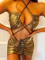 Vestido Kallyope - Frente Unica em Cirre Metalizado - Dourado - comprar online