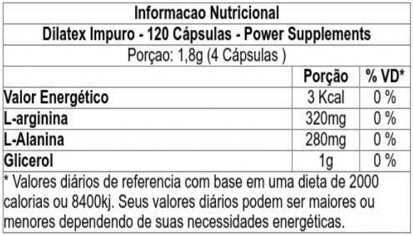 Dilatex Impuro 120 Cápsulas - Power Supplements