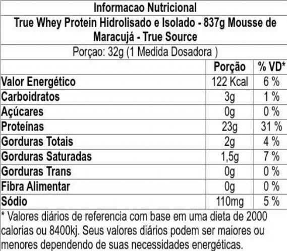 True Whey Protein Hidrolisado E Isolado 1810g True Source 5848