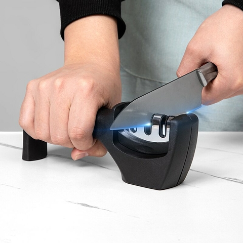 Afiador Amolador de facas Manual,com 3 opções de afiação para
