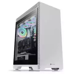 Gabinete THERMALTAKE S500 TG Snow Blanco Mid Tower S/Fuente