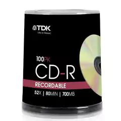 CD 52X TDK 80min 700MB 100und