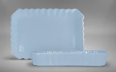 Fuente Rectangular Grande - Cerámica Blanca