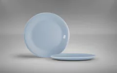 Plato Redondo de Postre - Cerámica Blanca