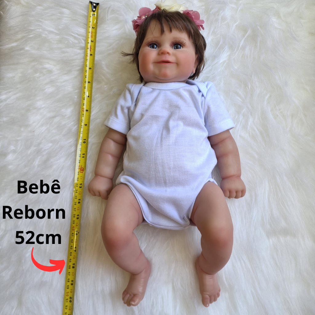 Boneca Bebê Reborn Newborn Menina Realista com Acessórios Bebezinho Real  Presente