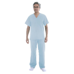 Ambo Escote V Unisex de Color