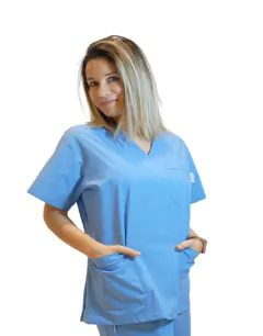 Ambo Escote V Unisex de Color en internet