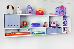 Estantería horizontal con cajitas y puerta - comprar online