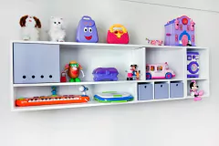 Estantería horizontal con cajitas y puerta - comprar online