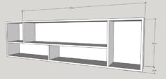 Estantería horizontal abierta de doble altura - tienda online