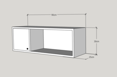 Imagen de Estantería horizontal con puerta de abrir