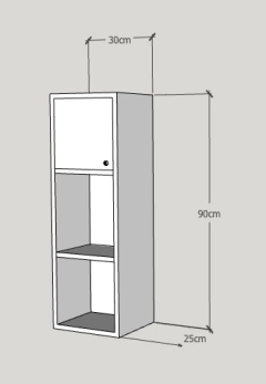 Estantería vertical con puerta de abrir en internet
