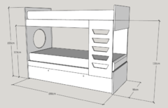 Cucheta superpuesta-escalera en el frente - comprar online