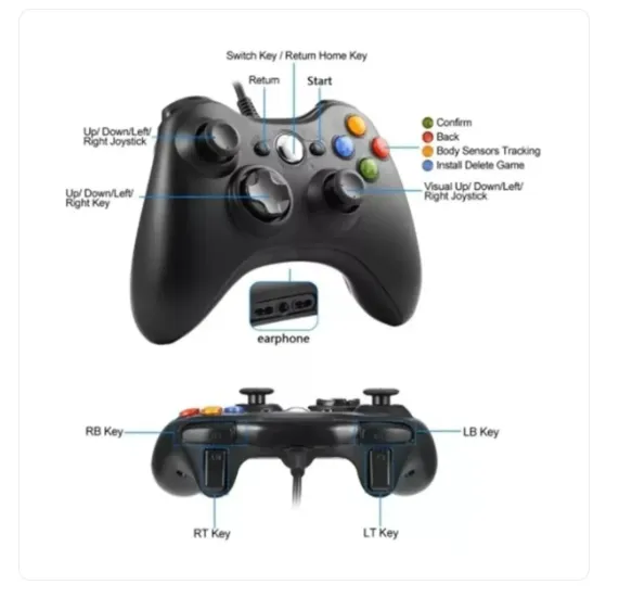 LOJA NEVERDIE-Joystick para Xbox 360, Video Game, PC, Fat, PC