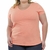 Blusa flamê Plus Size feminina decote V Coral - comprar online