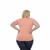 Blusa flamê Plus Size feminina decote V Coral na internet