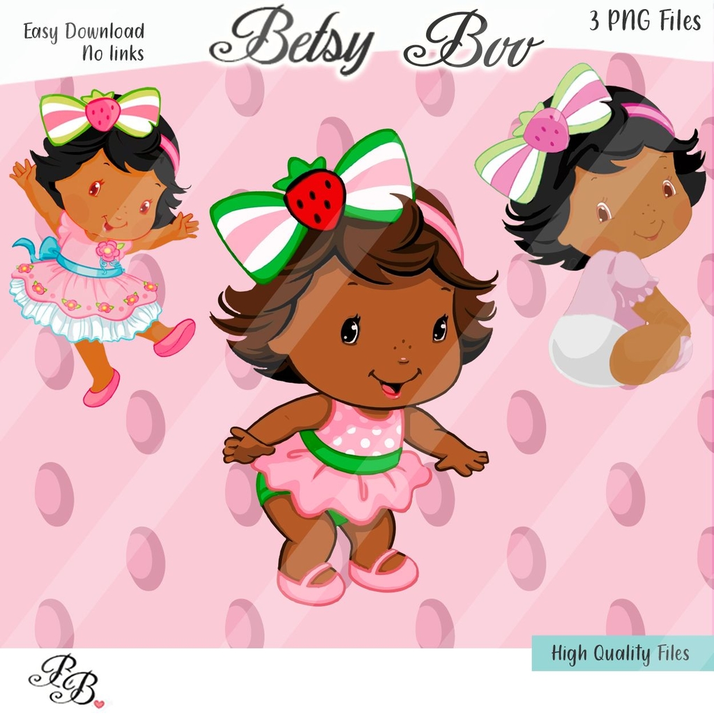 Strawberry Baby Clipart PNG Digital Image Clip Art INSTANT DOWNLOAD pr