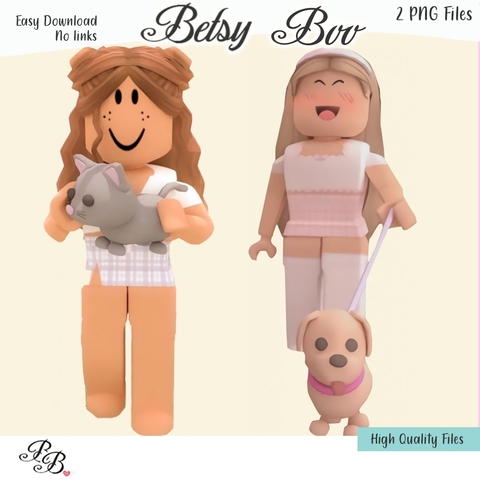 Roblox Girl 2 - PNG - Instant Digital Download